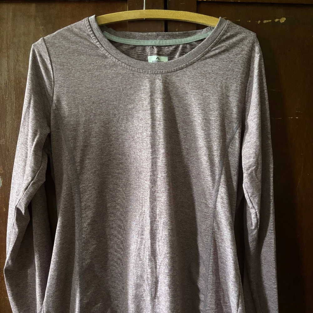 Thermal Shirt Base Layer, Small, Purple